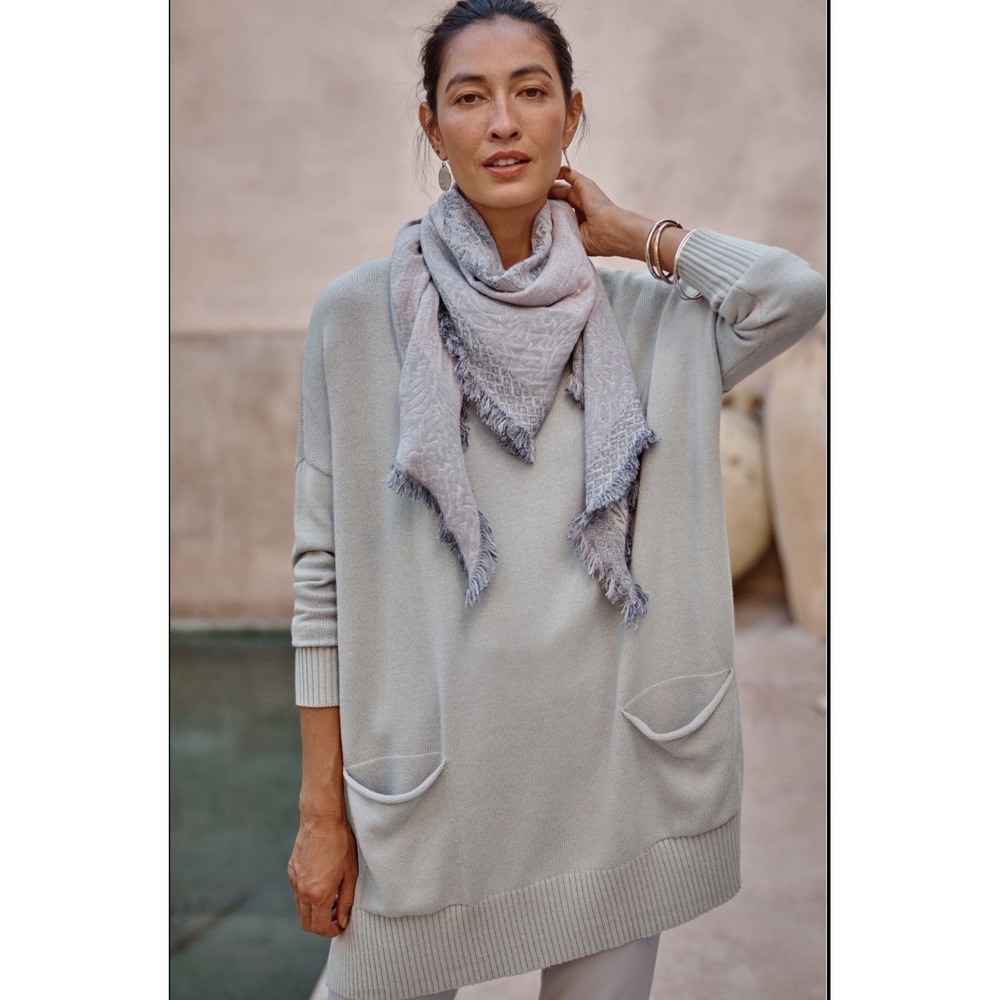Pure J. Jill Elements Patch-Pocket Sweater Tunic‎ Gray Size Small